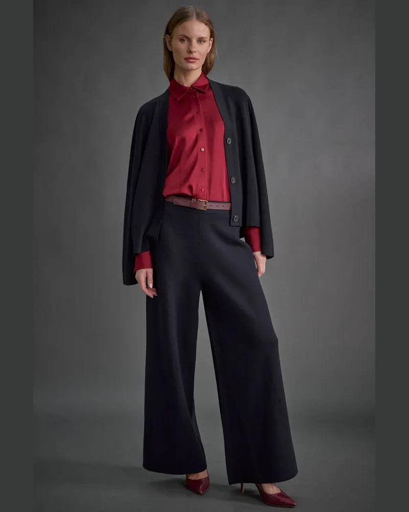 van Laack Cardigan im Milano-Strick aus ultrafeiner Merinowolle Grau