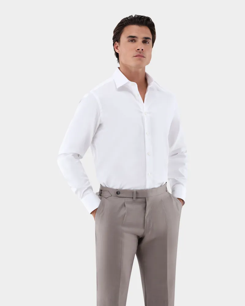 van Laack Twill Hemd Tailor Fit Weiß