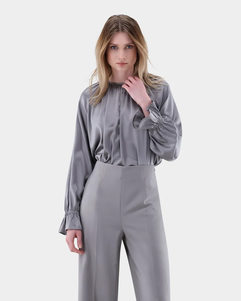 van Laack Schlupfbluse aus Seide Grau
