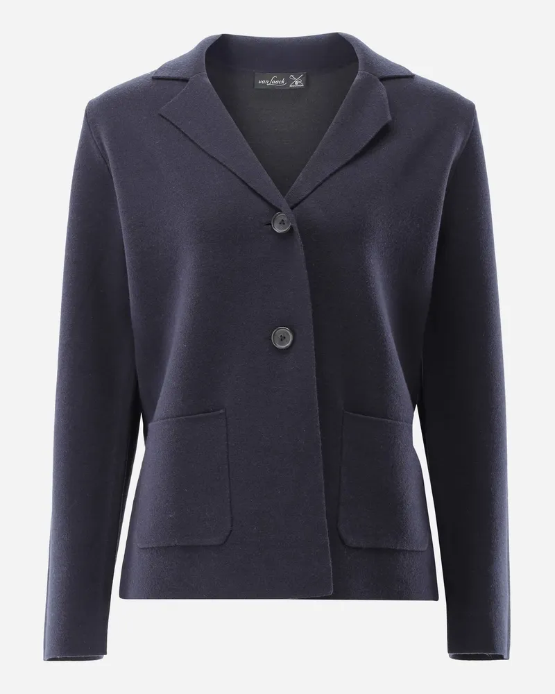 van Laack Blazer zweifarbig gestrickt Blau