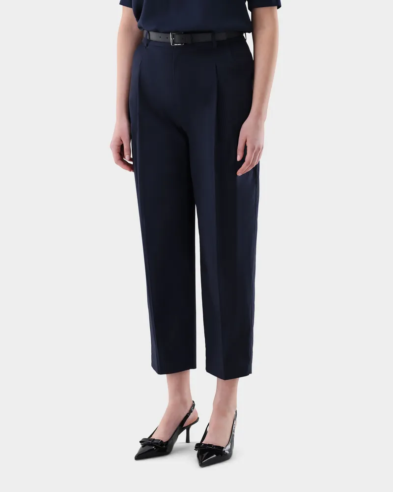 van Laack Hose mit zulaufendem Bein Blau