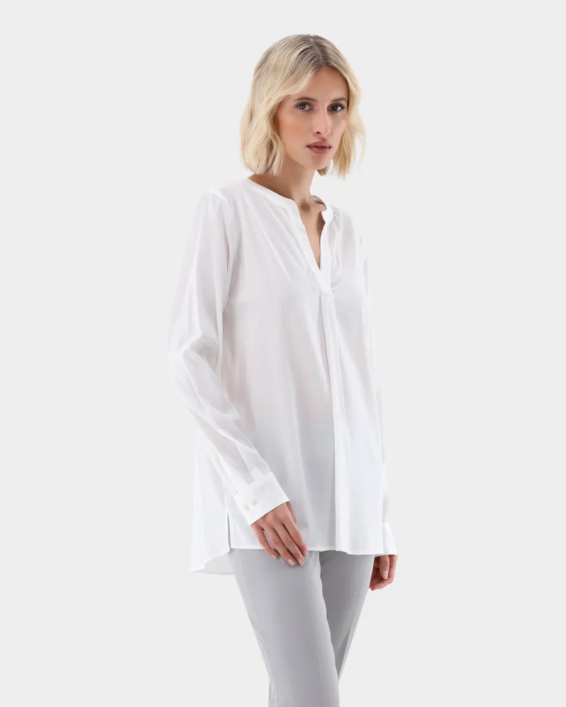 van Laack Tunika aus Seide mit Stretch Cremefarben
