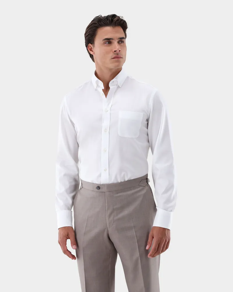 van Laack Hemd mit Strukturmuster Tailor Fit Weiß