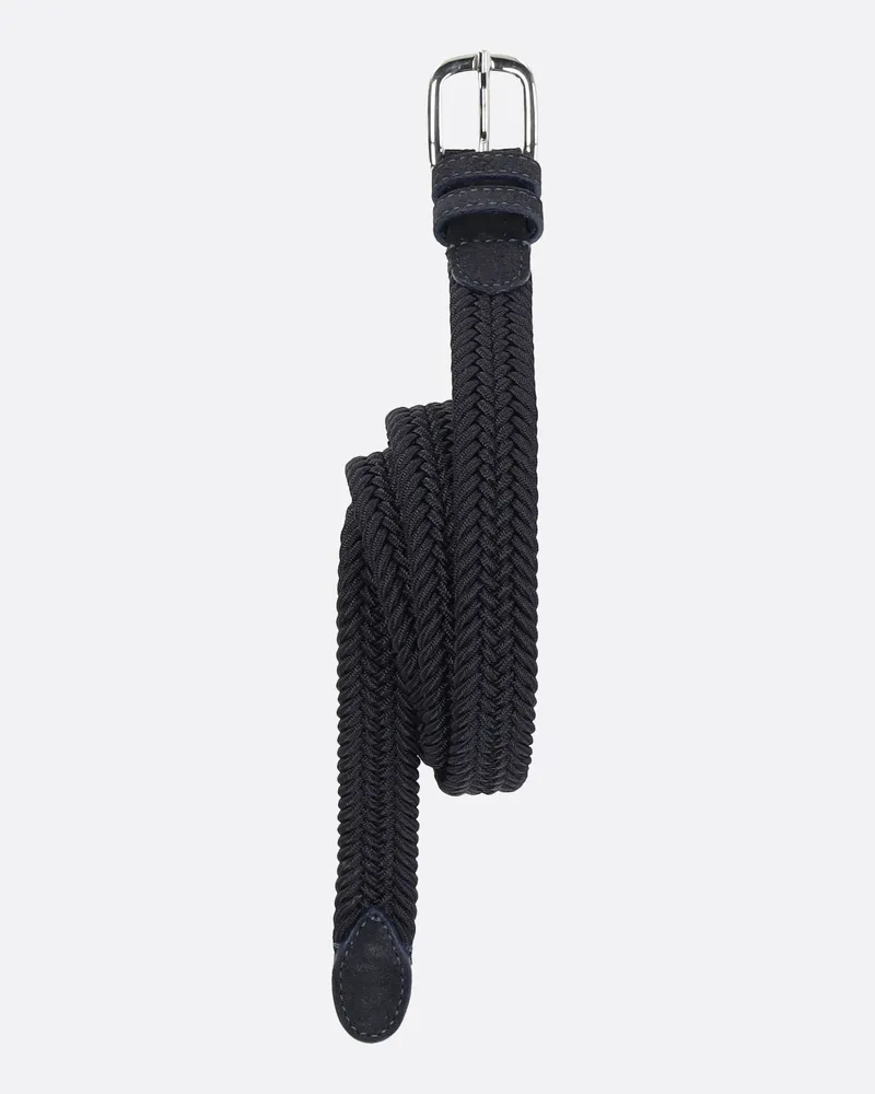 van Laack Elastischer Flechtgürtel Blau