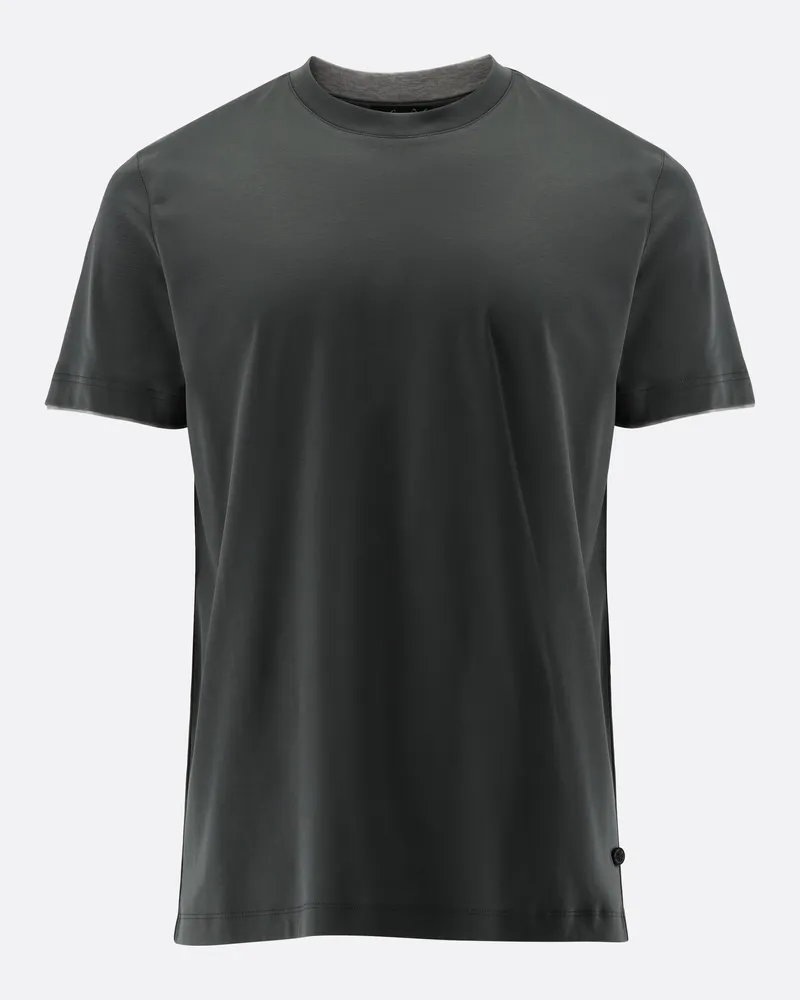 van Laack T-Shirt Regular Fit mit Paspel Grün