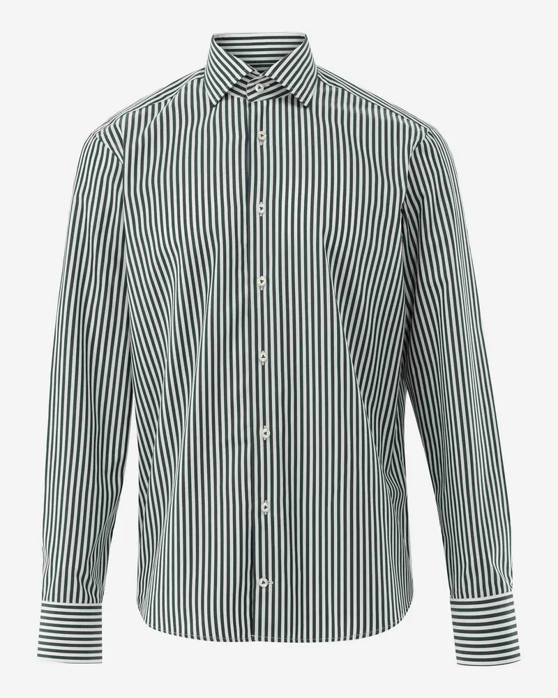 van Laack Hemd mit Streifen Tailor Fit Grün