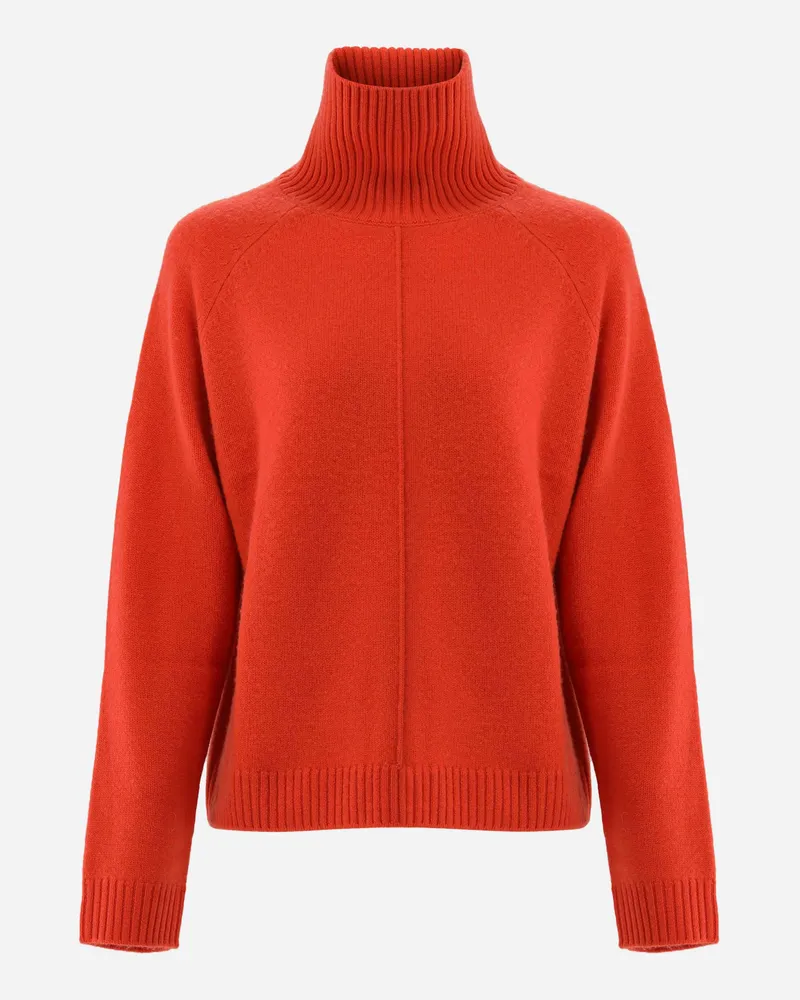 van Laack Rollkragenpullover aus Wolle Orange