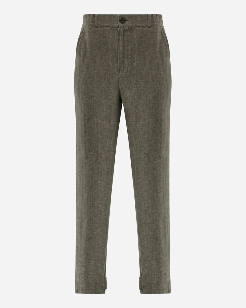 van Laack Leinenhose Grün