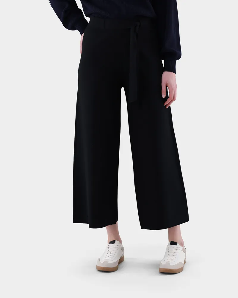 van Laack Strickhose aus ultrafeiner Merinowolle Schwarz