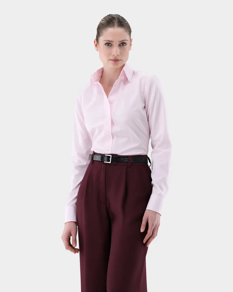 van Laack Hemdbluse aus Popeline Rot