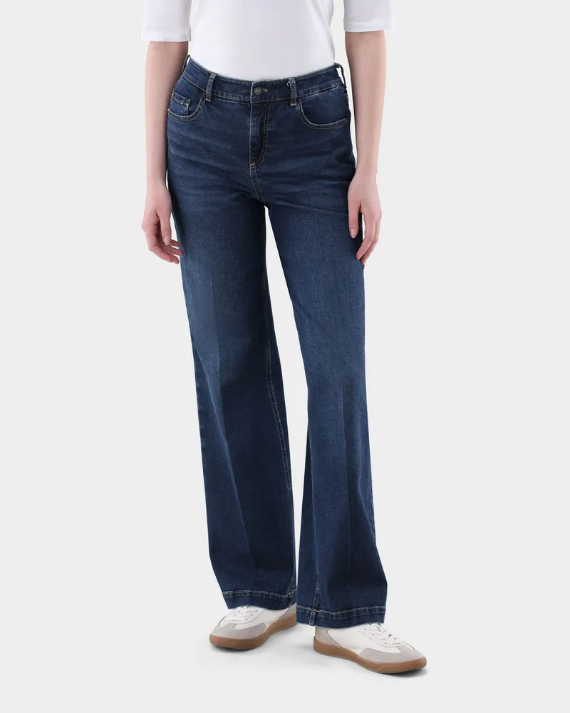 van Laack Jeans mit weitem Bein Blau