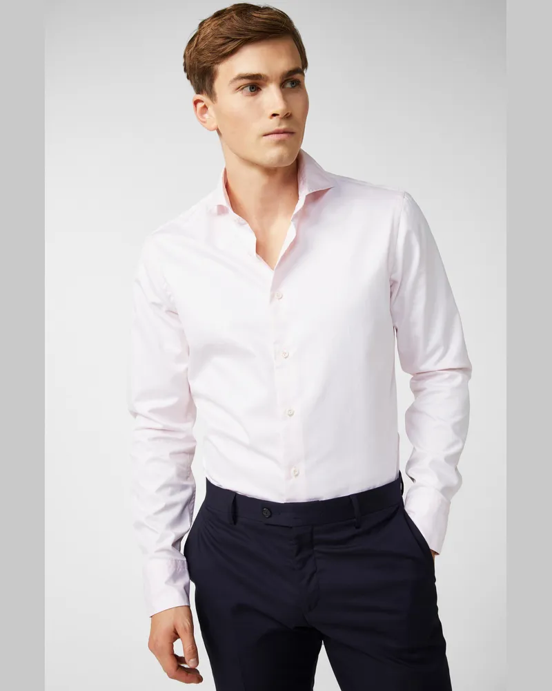 van Laack Twill Hemd Slim Fit Rot