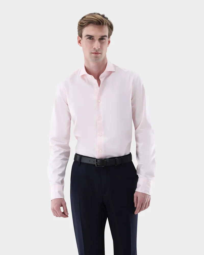 van Laack Hemd aus Twill Gewebe Slim Fit Rot