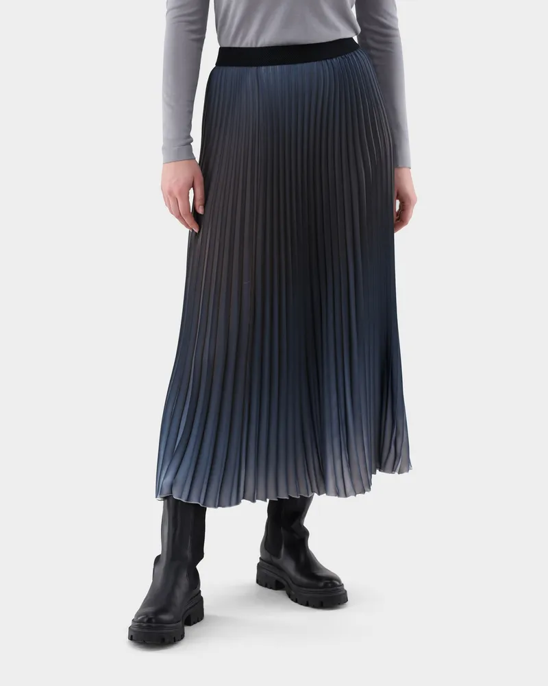 van Laack Plissee-Rock mit Farbverlauf Grau