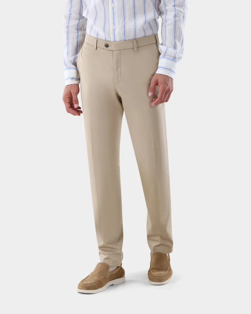 van Laack Chino mit Stretch Slim Fit Beige