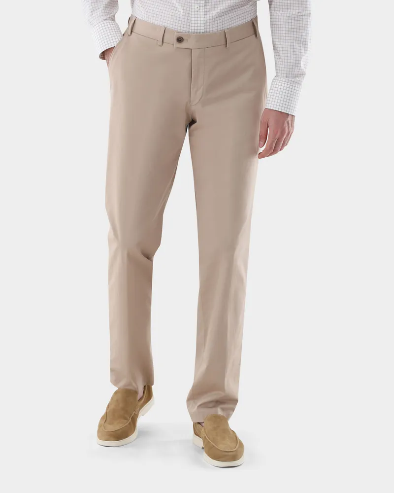 van Laack Chino mit Stretch Slim Fit Beige
