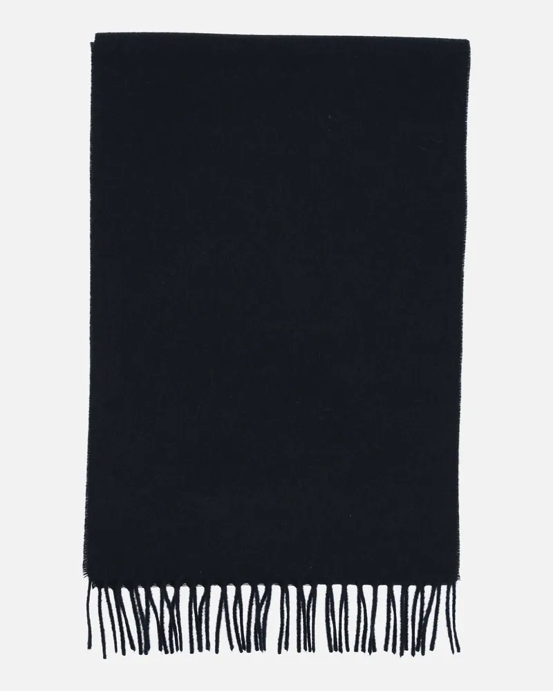 van Laack Schal aus Kaschmir mit Fransen Blau