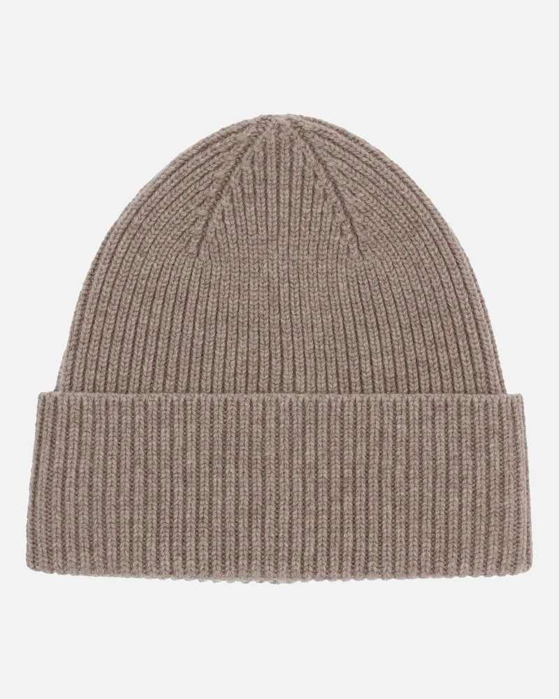 van Laack Mütze aus Kaschmir-Rippstrick Beige