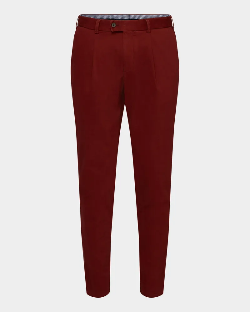 van Laack Chinohose mit Stretch Slim Fit Rot