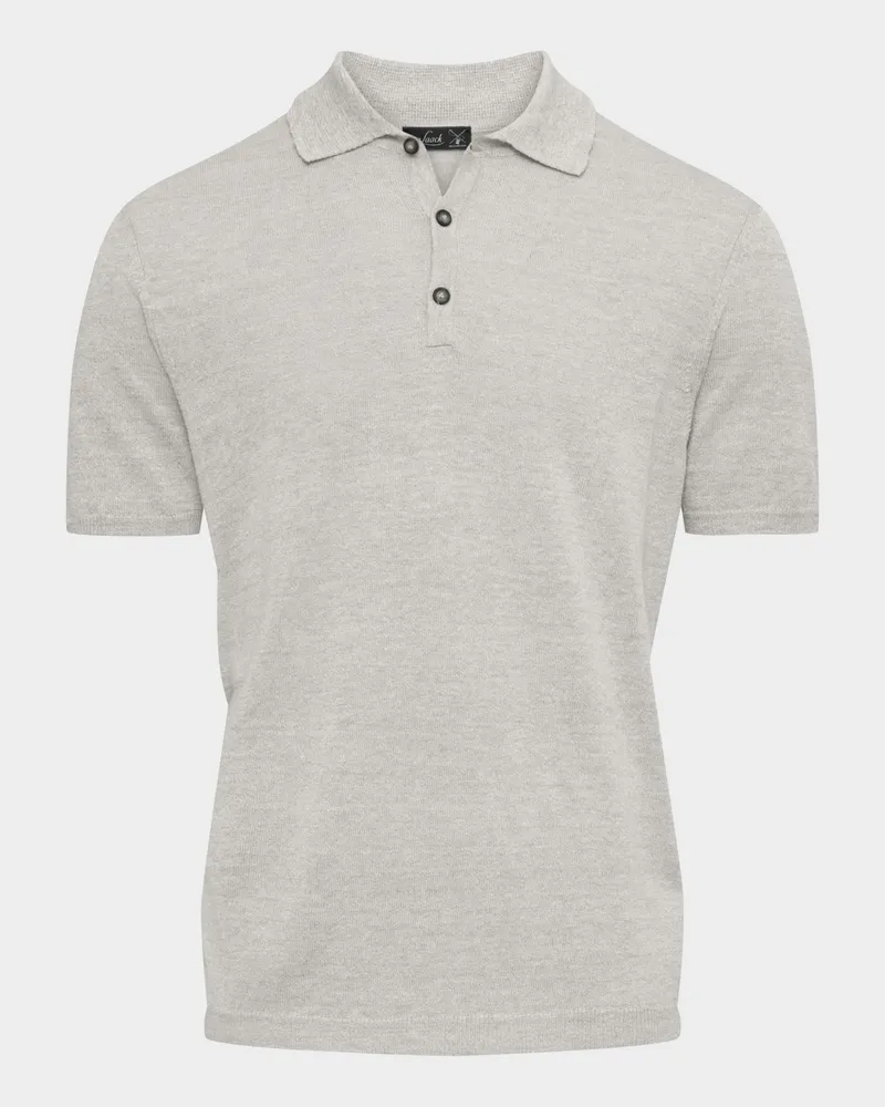van Laack Poloshirt gestrickt aus Leinen Beige