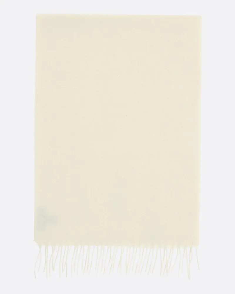 van Laack Schal aus Kaschmir mit Fransen Weiß
