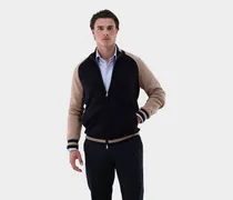 Collegejacke aus Merino Strick