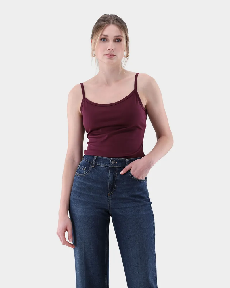 van Laack Jersey Top aus Schweizer Baumwolle Rot