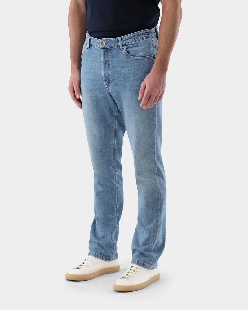 van Laack Jeans mit Stretch und geradem Bein Blau