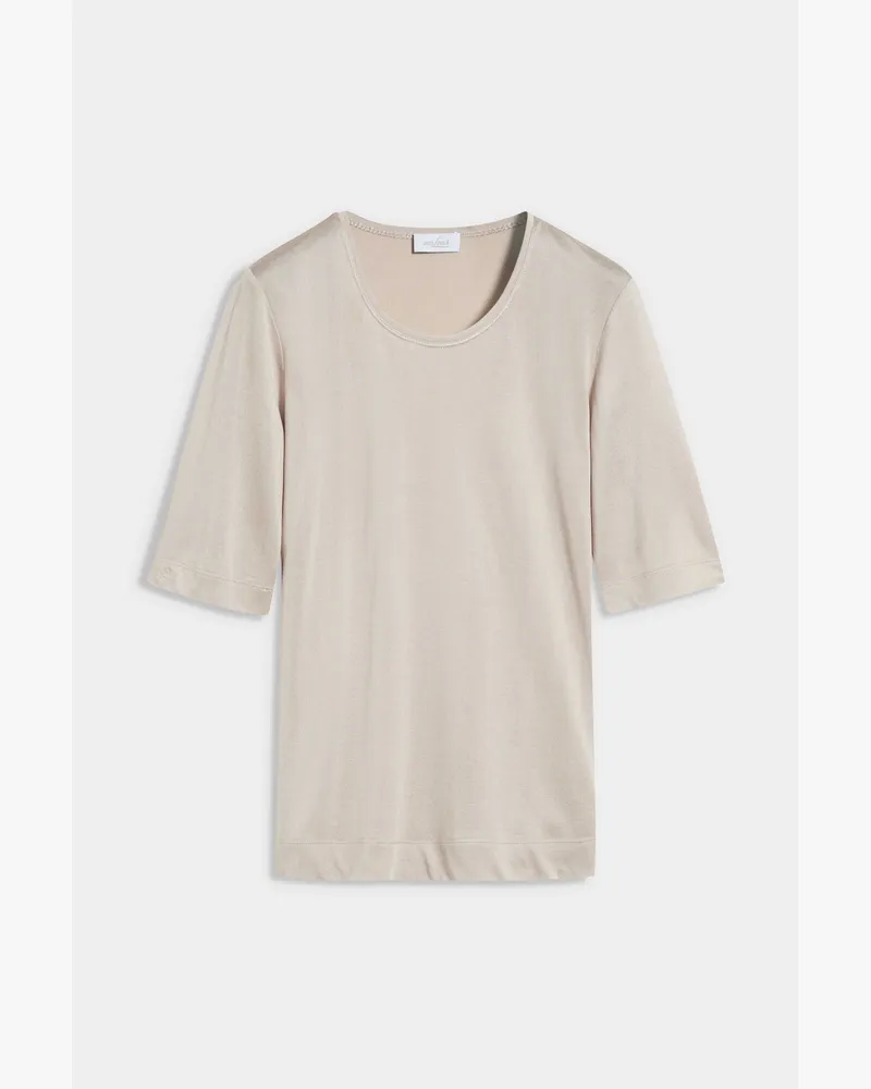 van Laack Rundhalsshirt mit Seide Beige