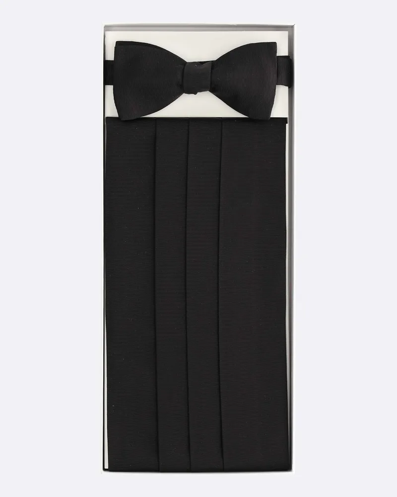 van Laack Kummerbund-Set aus Seide Schwarz