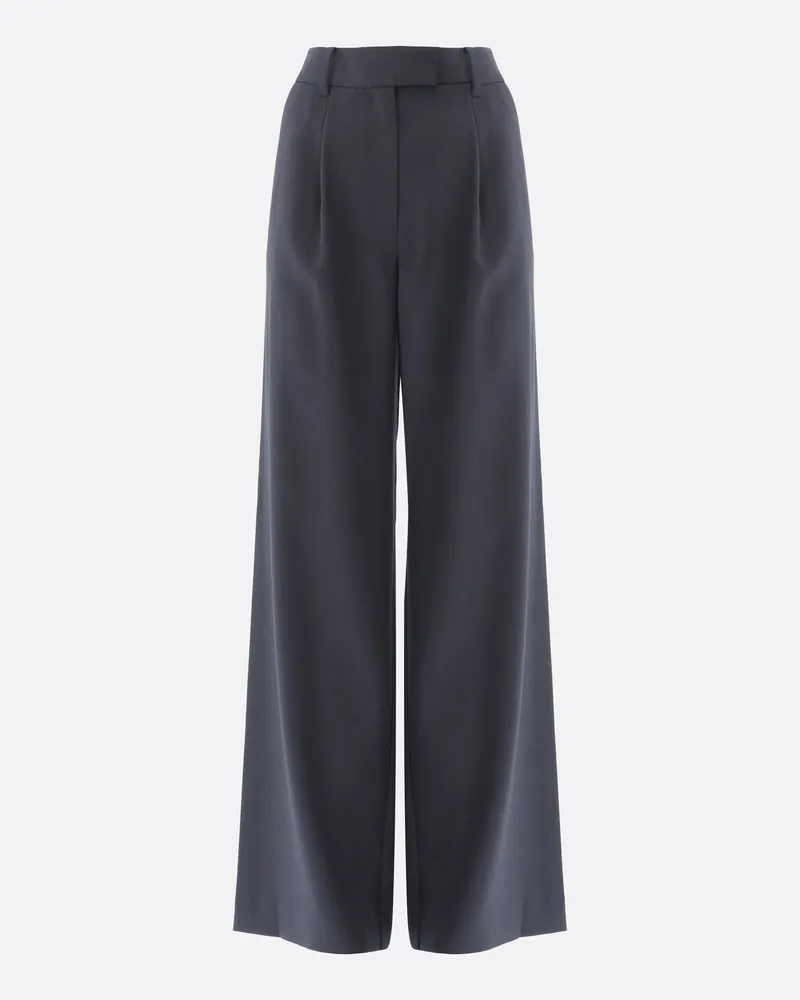 van Laack Hose mit weitem Bein und Bügelfalte Blau