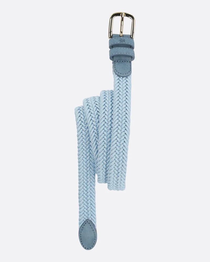 van Laack Elastischer Flechtgürtel Blau