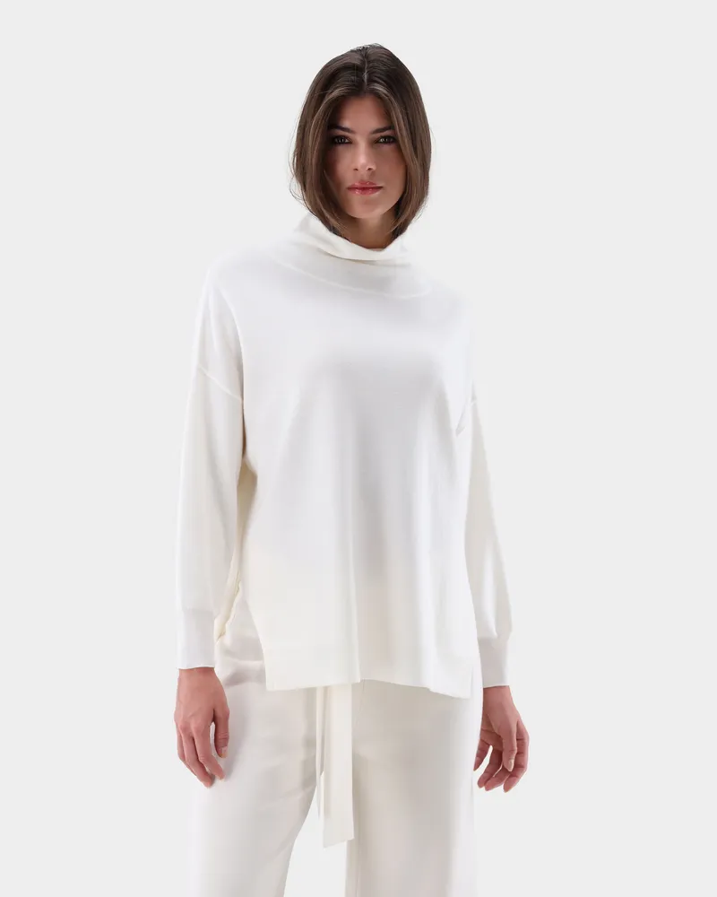 van Laack Rollkragenpullover oversized aus Merinowolle Bleichen: