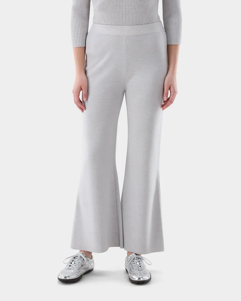 van Laack Strick-Hose mit elastischem Bund Beige