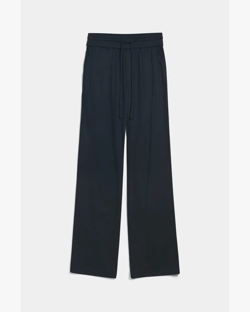 van Laack Hose aus Schweizer Baumwolljersey Blau