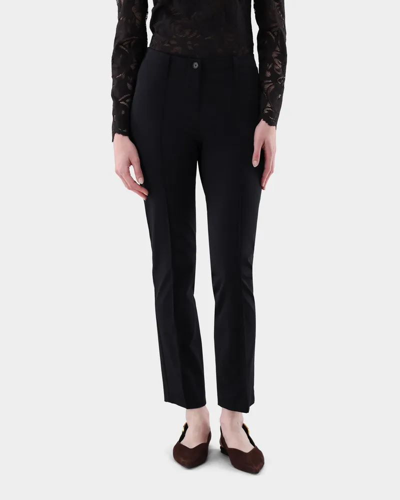 van Laack Businesshose mit 7/8 länge Slim Fit Schwarz