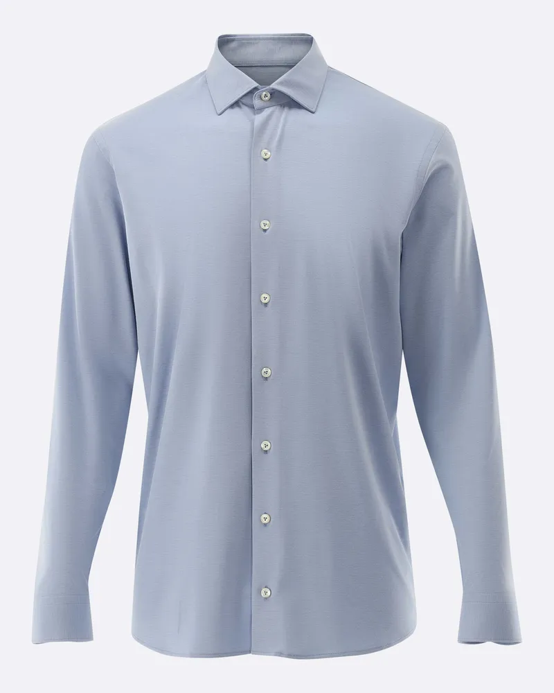van Laack Hemd mit 4-Wege Stretch Slim Fit Blau