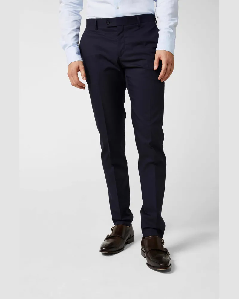 van Laack Hose aus Wolle Slim Fit Blau