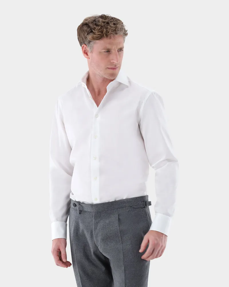van Laack Bügelfreies Twill Hemd Tailor Fit Weiß