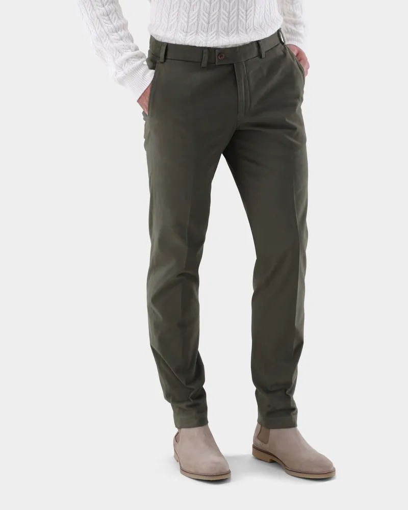 van Laack Chino mit Stretch Slim Fit Grün