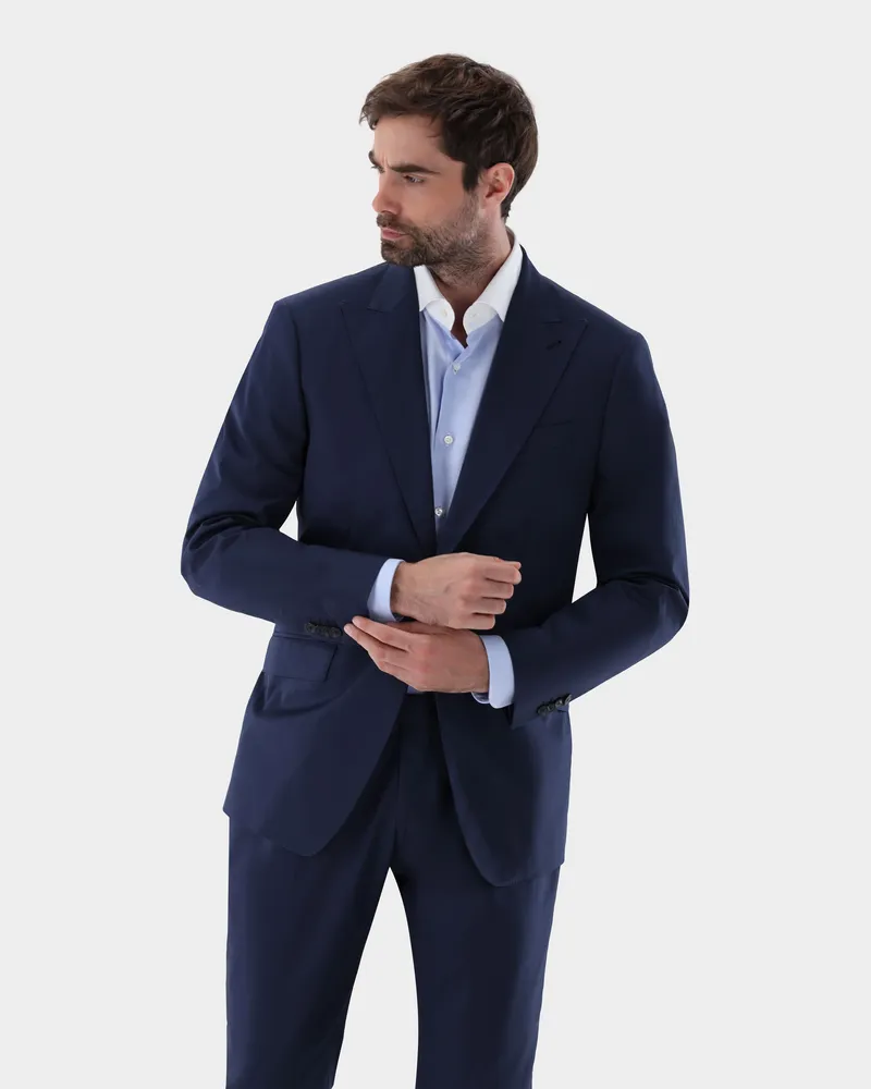 van Laack Sakko ungefüttert aus Baumwolle Blau