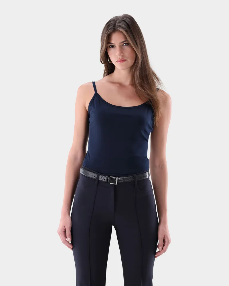van Laack Jersey Top aus Schweizer Baumwolle Blau