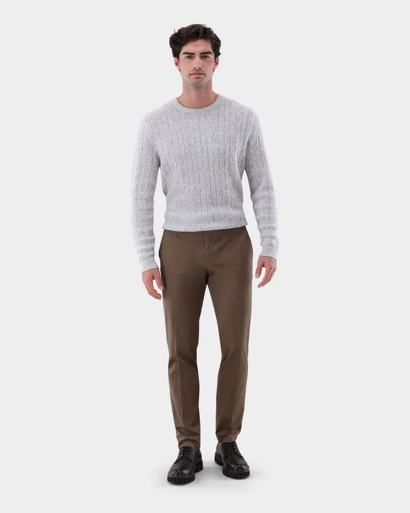 van Laack Chino mit Stretch Slim Fit Beige