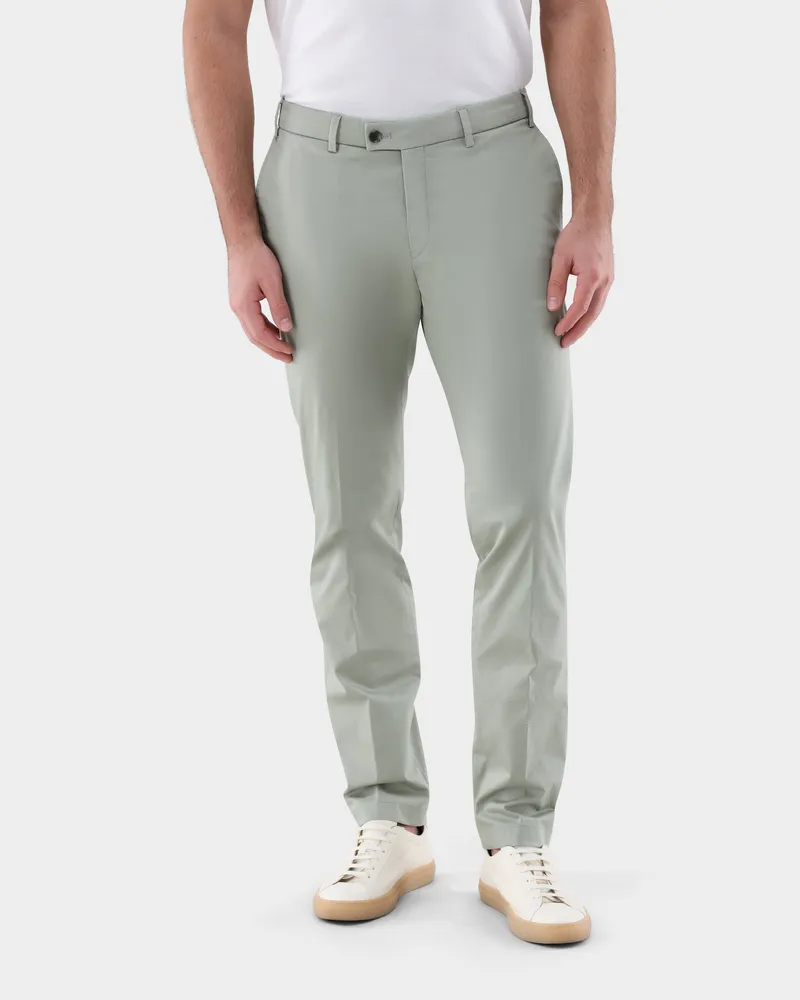 van Laack Chino mit Stretch Slim Fit Grün
