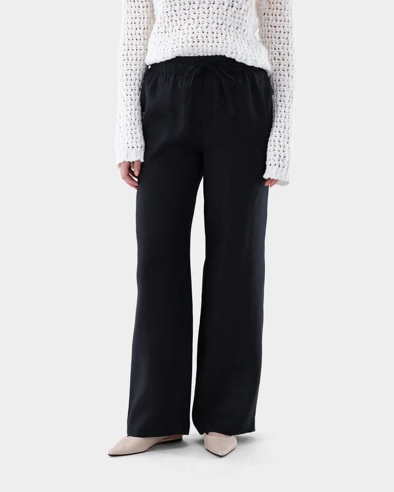 van Laack Palazzo-Hose aus Leinen Blau