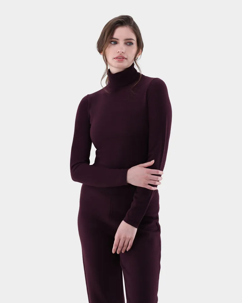 van Laack Rollkragenpullover aus Ultrafeiner Merinowolle Rot