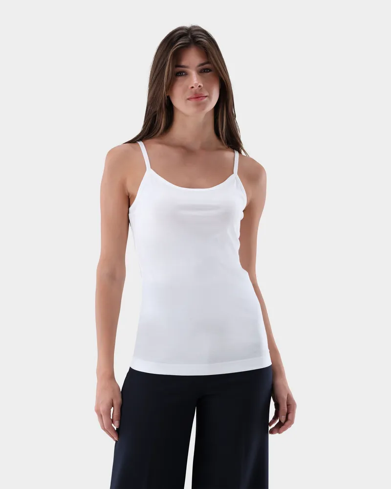 van Laack Jersey Top aus Schweizer Baumwolle Weiß