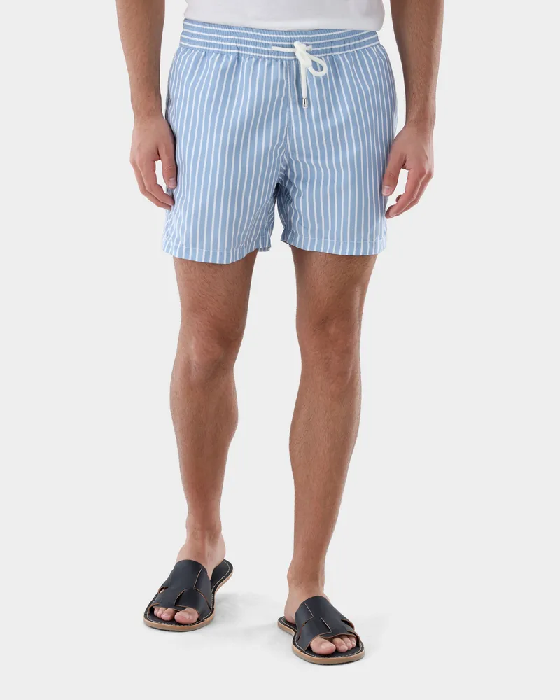 van Laack Badehose gestreift Blau