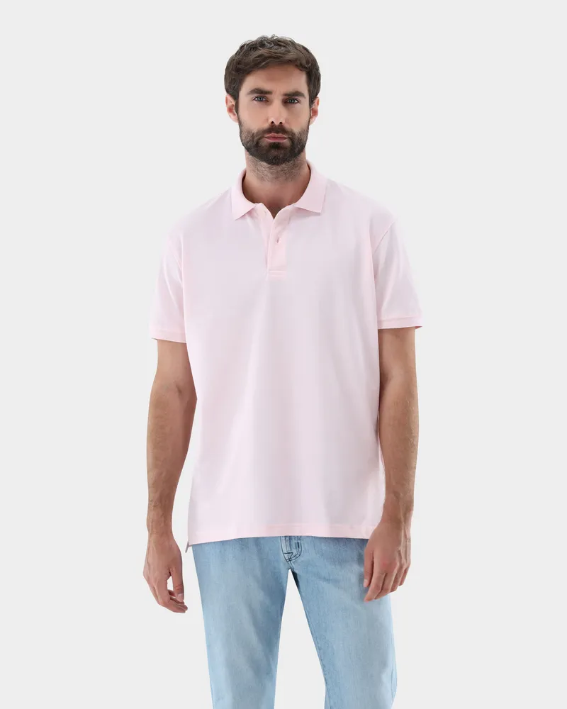 van Laack Basic Piqué Poloshirt Rot