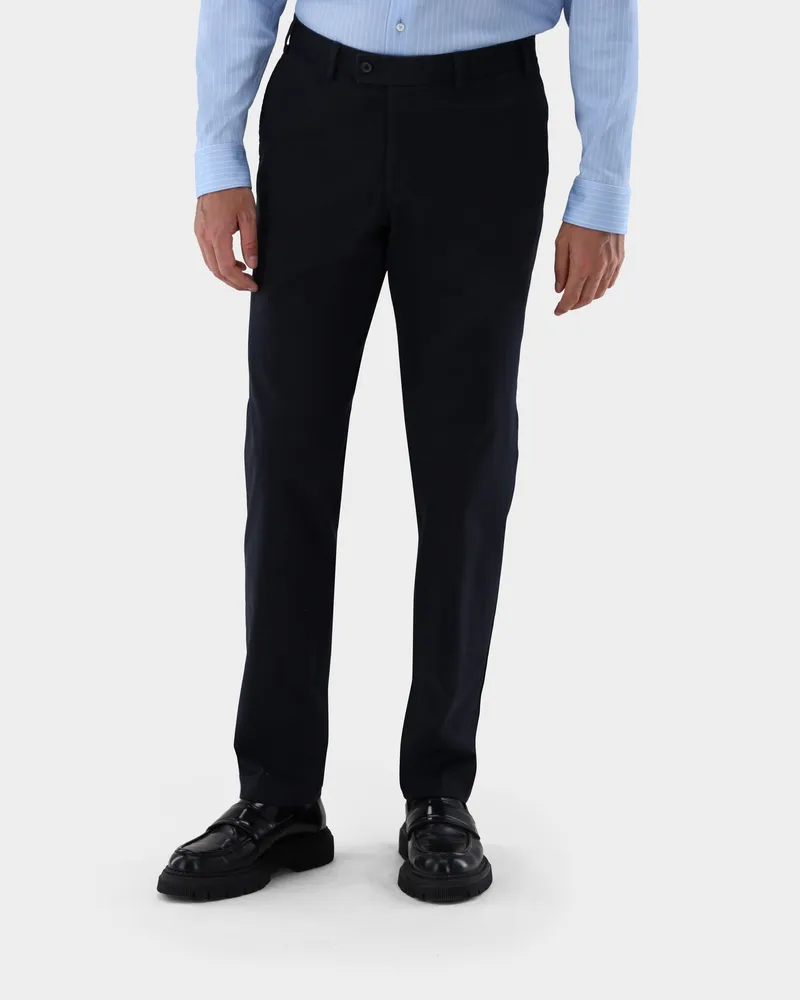 van Laack Chinohose mit Stretch Slim Fit Blau